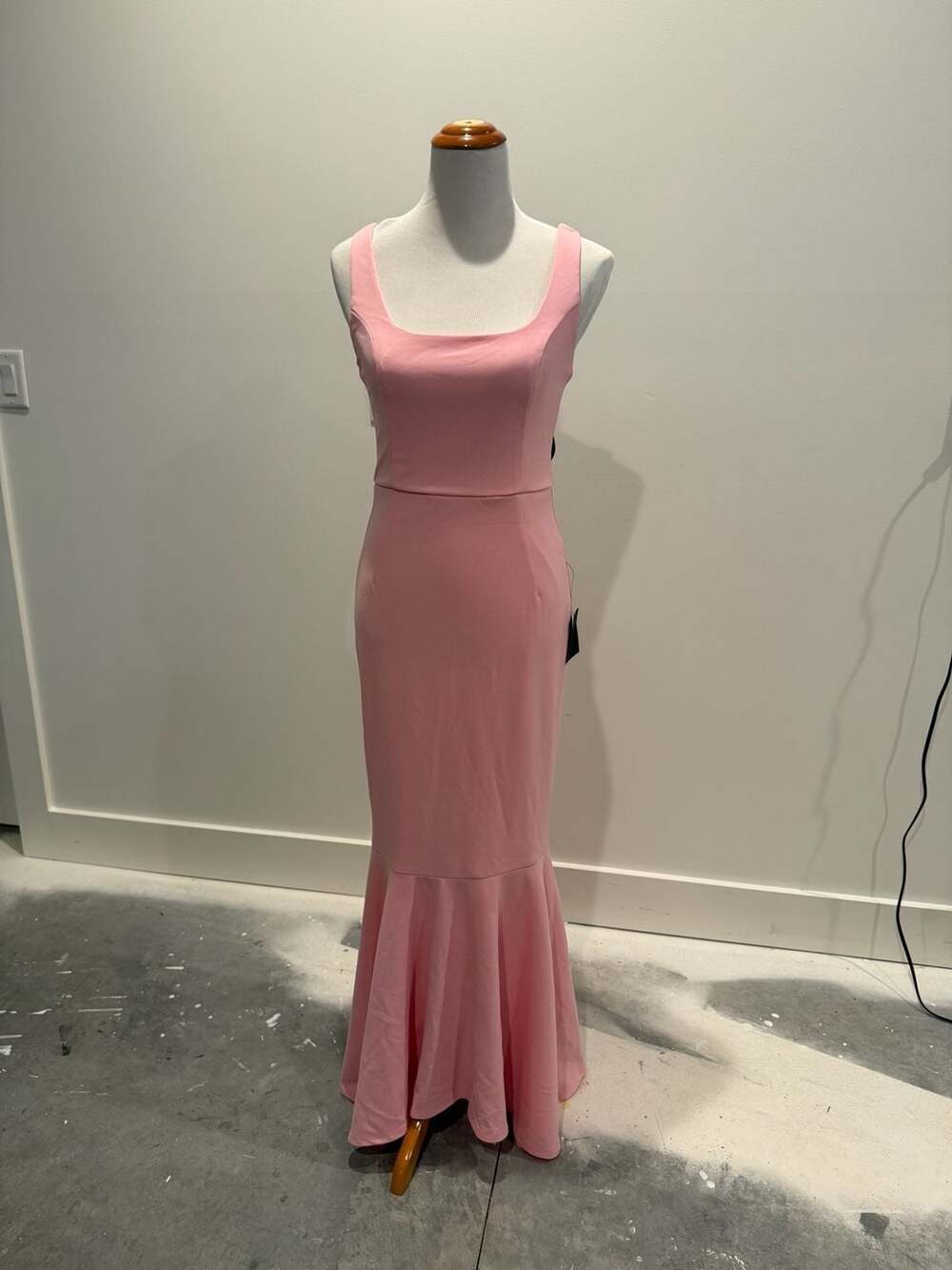 Lulus Infinite Glory Pink Square Neck Trumpet Maxi Dress